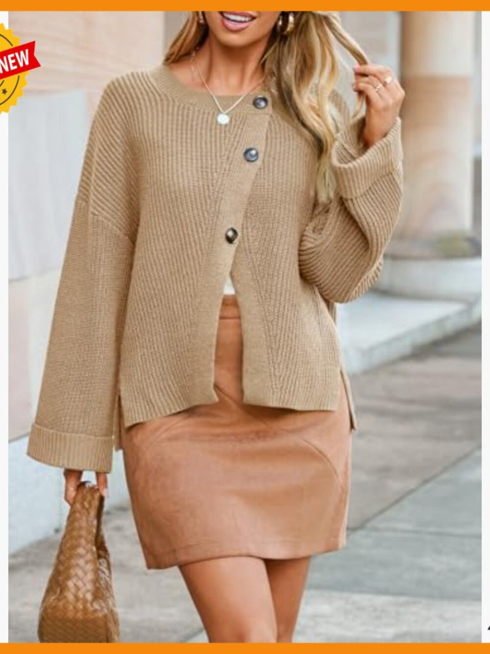 Oversized Button Down Cardigan Sweater Long Sleeve Open Front Knit - Picture 2 of 6